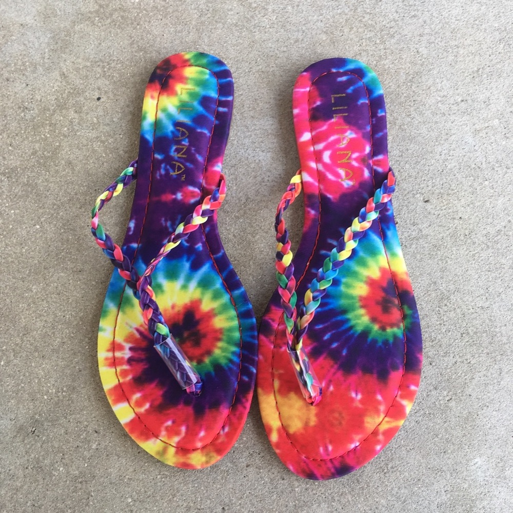 Tie Dye | Psychedelic Sandals | Size 6
